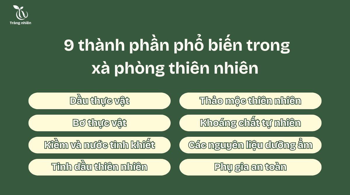 9 thành phần phổ biến của xà phòng