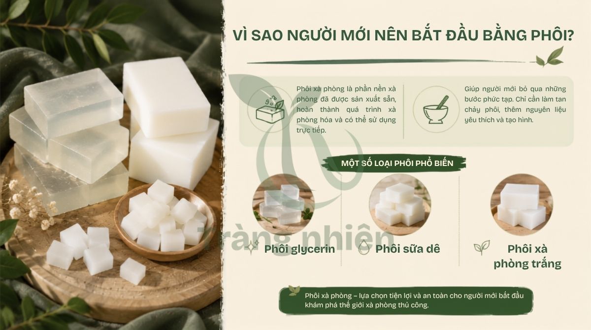 Vì sao nên bắt đầu làm xà phòng bằng phôi