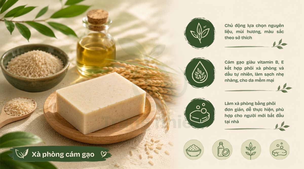 Vì sao nhiều người chọn tự làm xà phòng cám gạo