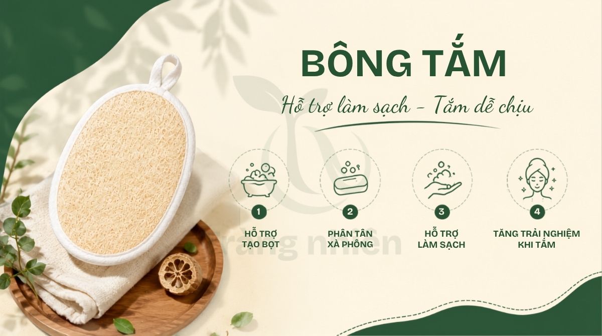 Bông tắm có tác dụng gì