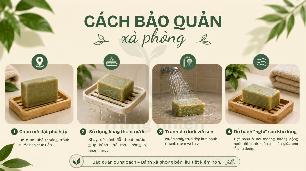 Cách bảo quản xà phòng hạn chế hao hụt