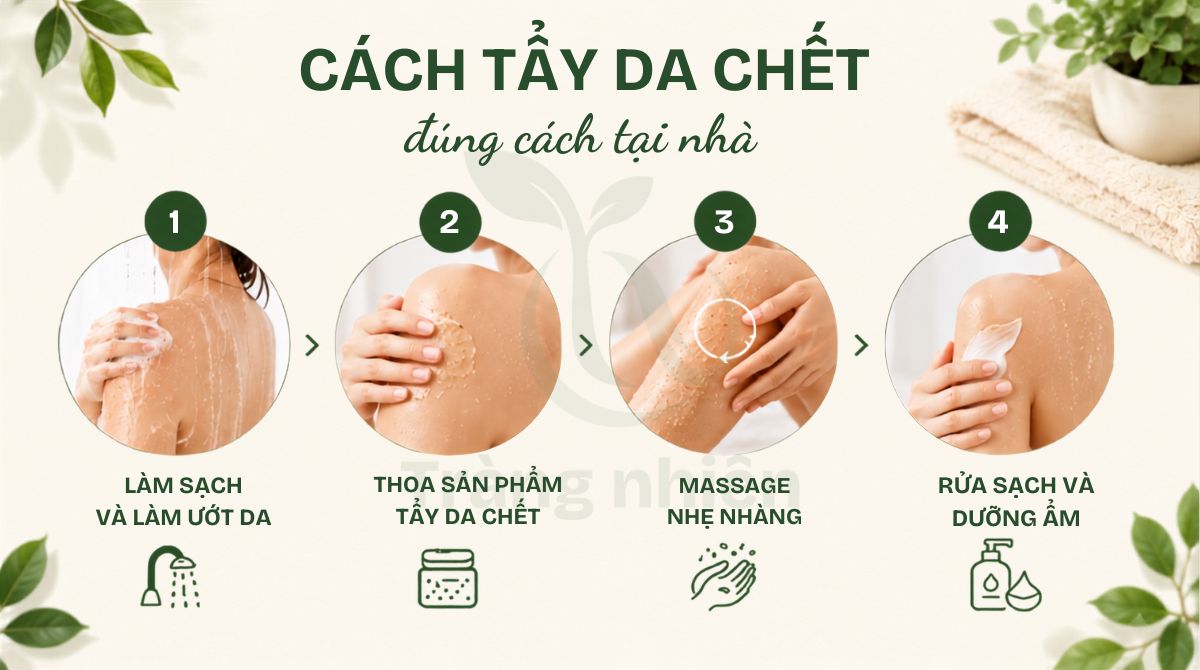 Cách tẩy da chết đúng cách tại nhà