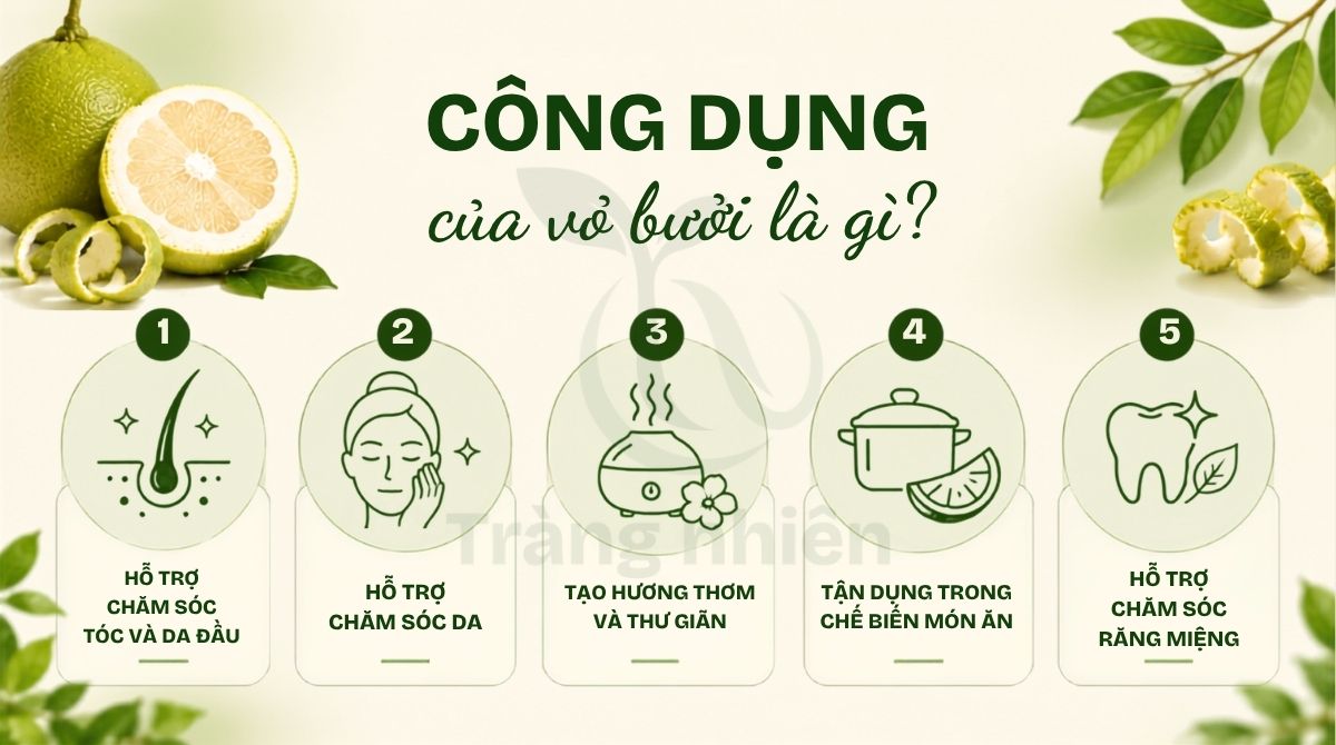 Công dụng vỏ bưởi là gì