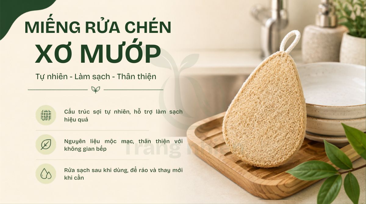 Miếng rửa chén xơ mướp