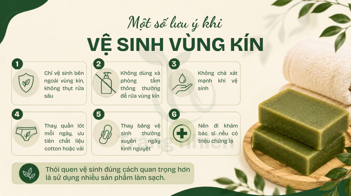 Một số lưu ý vệ sinh vùng kín bằng xà phòng