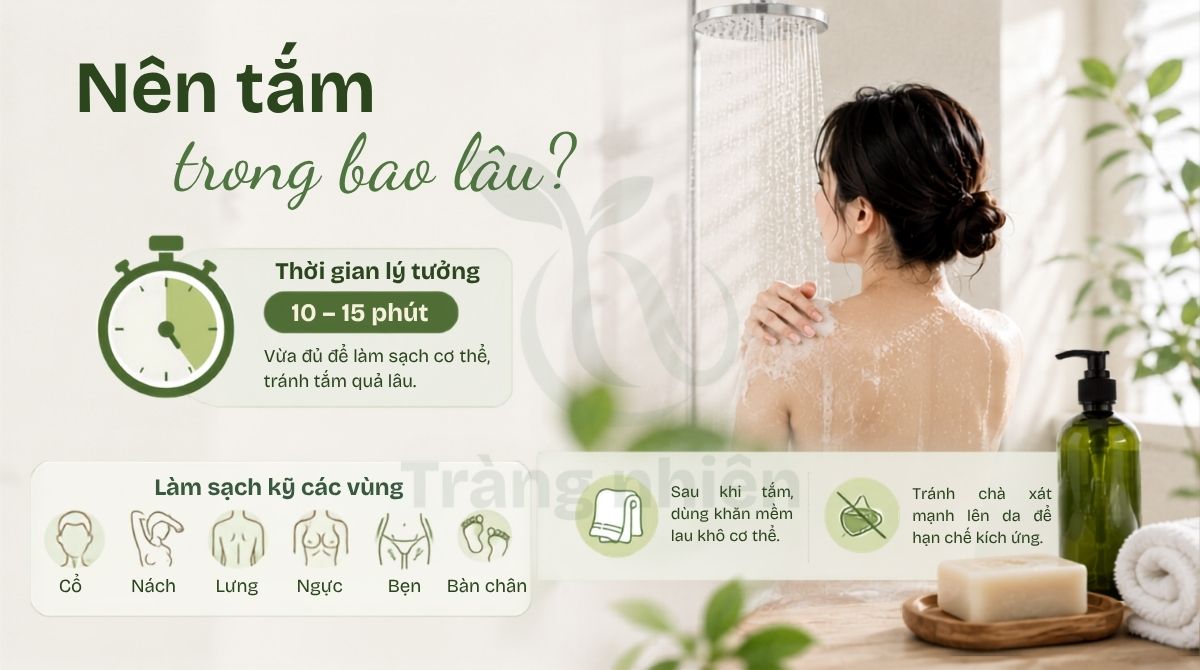 Nên tắm trong bao lâu