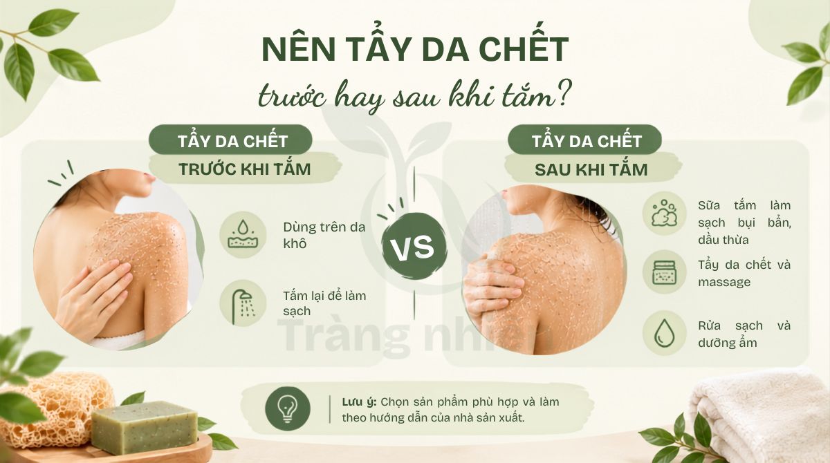 Nên tẩy da chết như thế nào