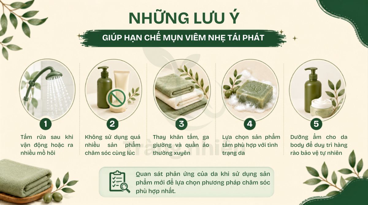Những lưu ý khi chăm sóc da mụn