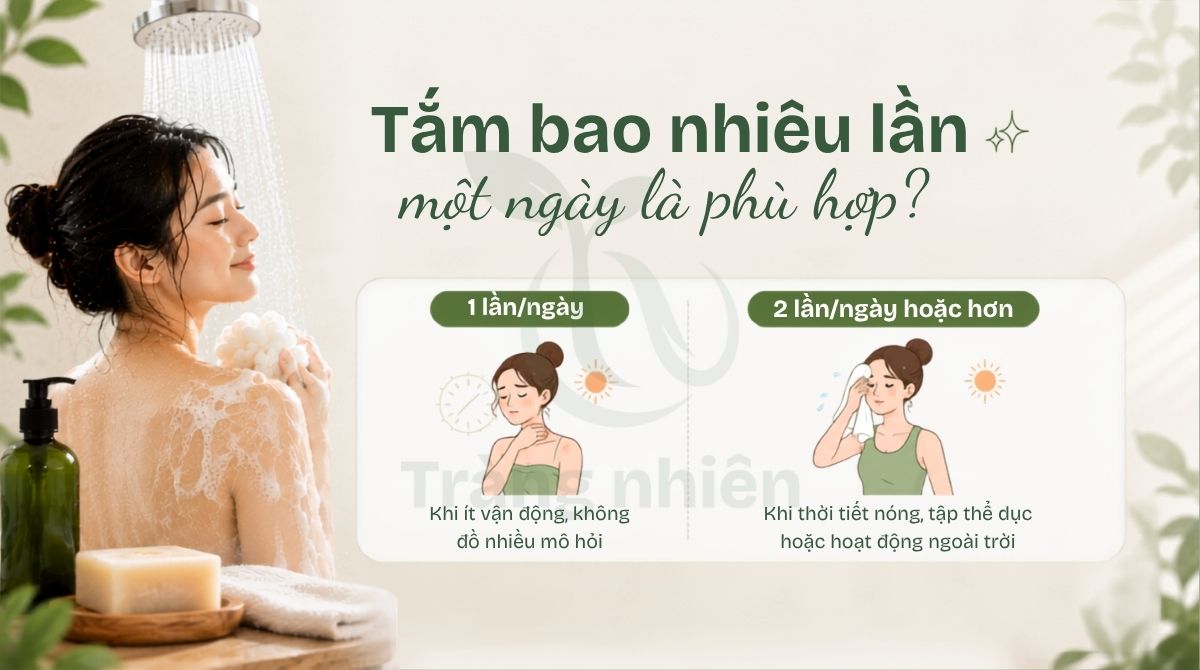 Tắm bao nhiêu lần một ngày
