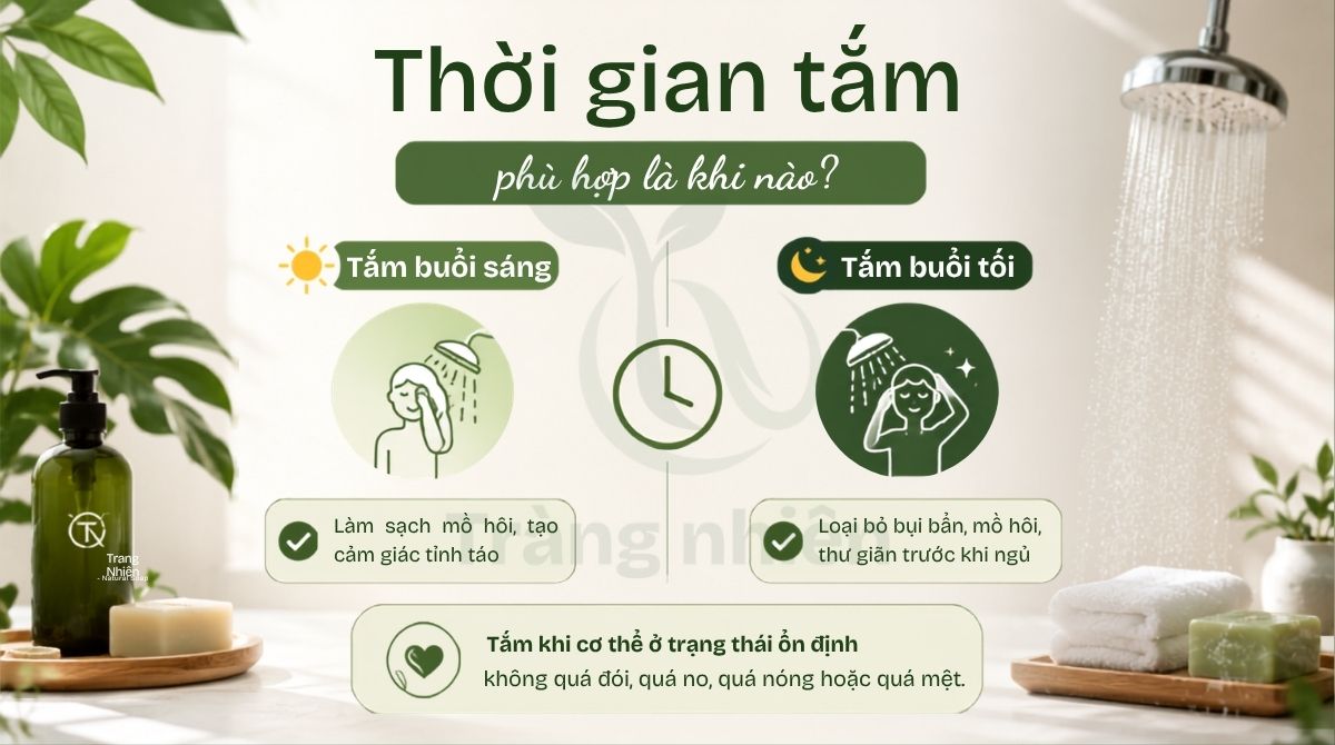 Thời gian tắm phù hợp là khi nào