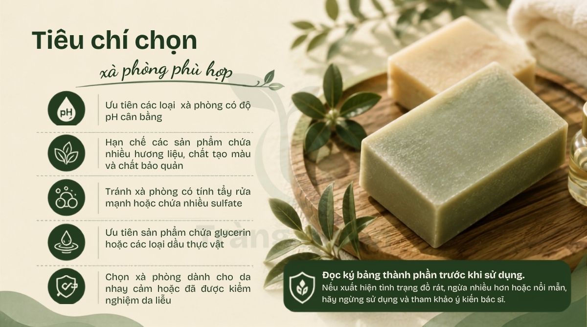Tiêu chí chọn xà phòng phù hợp
