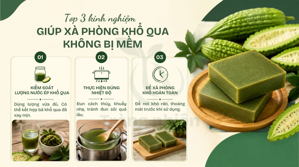 Top 3 điều khi làm xà phòng khổ qua