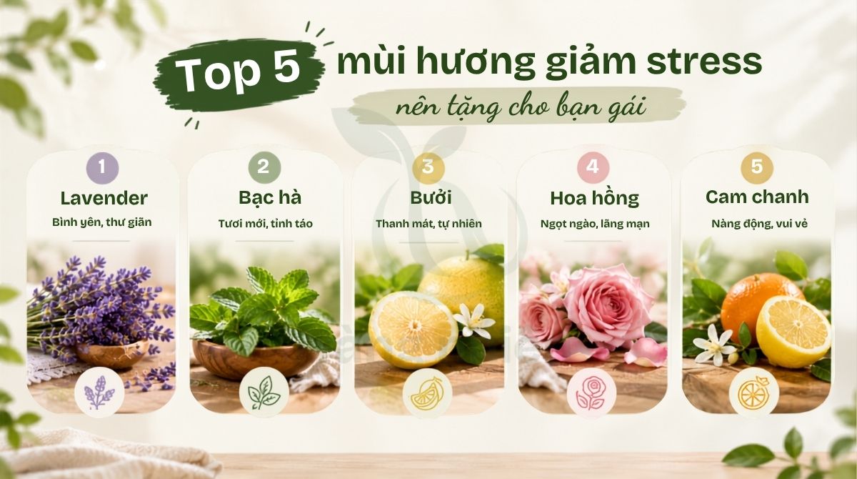 Top 5 mùi hương giảm stress