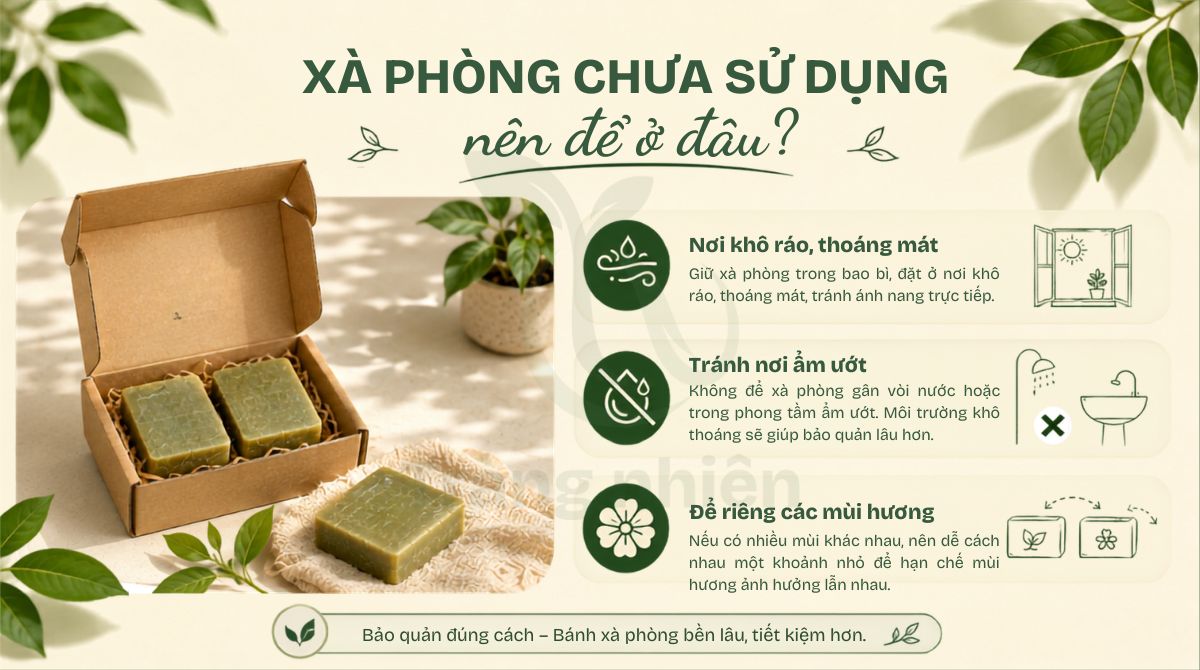 Xà phòng chưa sử dụng nên để đâu