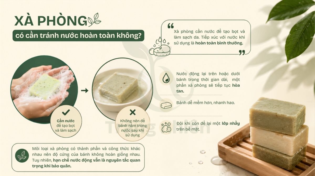 Xà phòng có cần tránh nước không